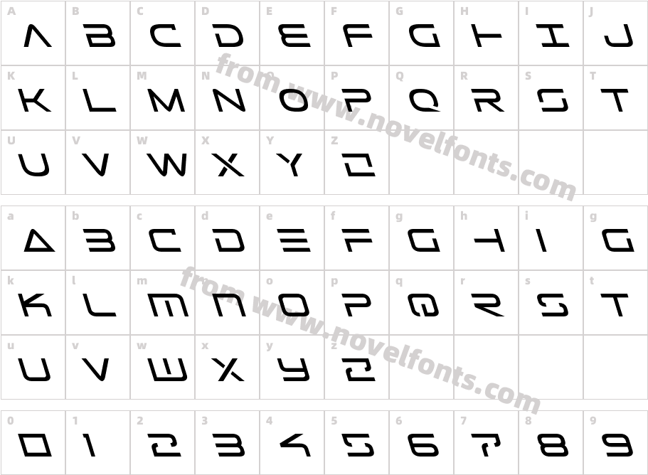 Tele-Marines LeftalicCharacter Map