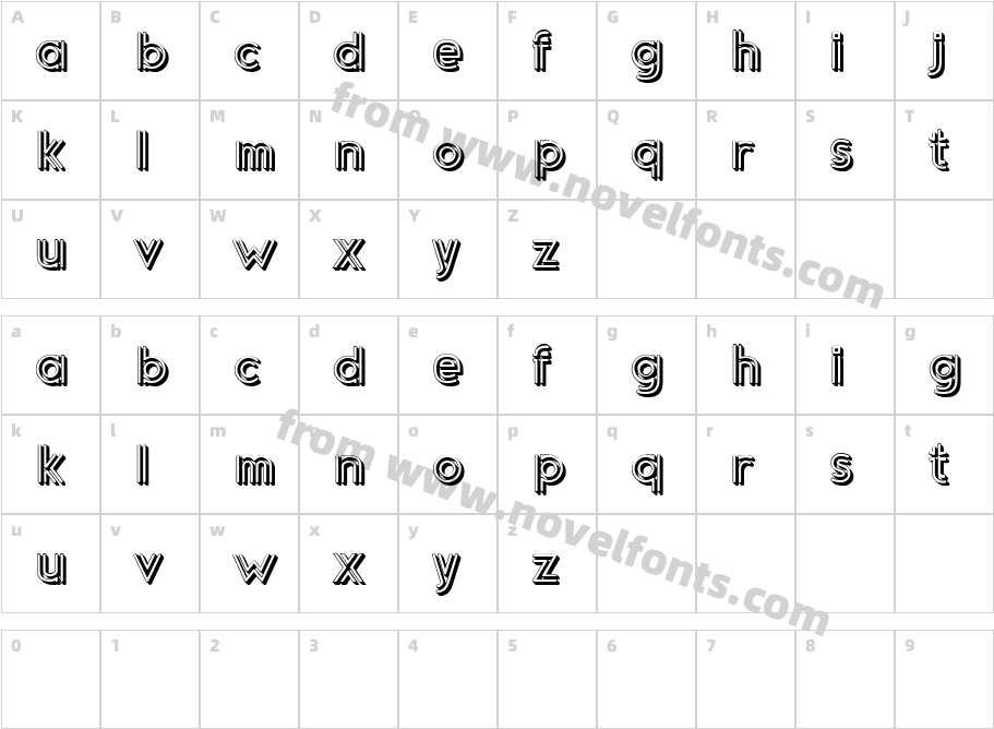 Telephone RegularCharacter Map