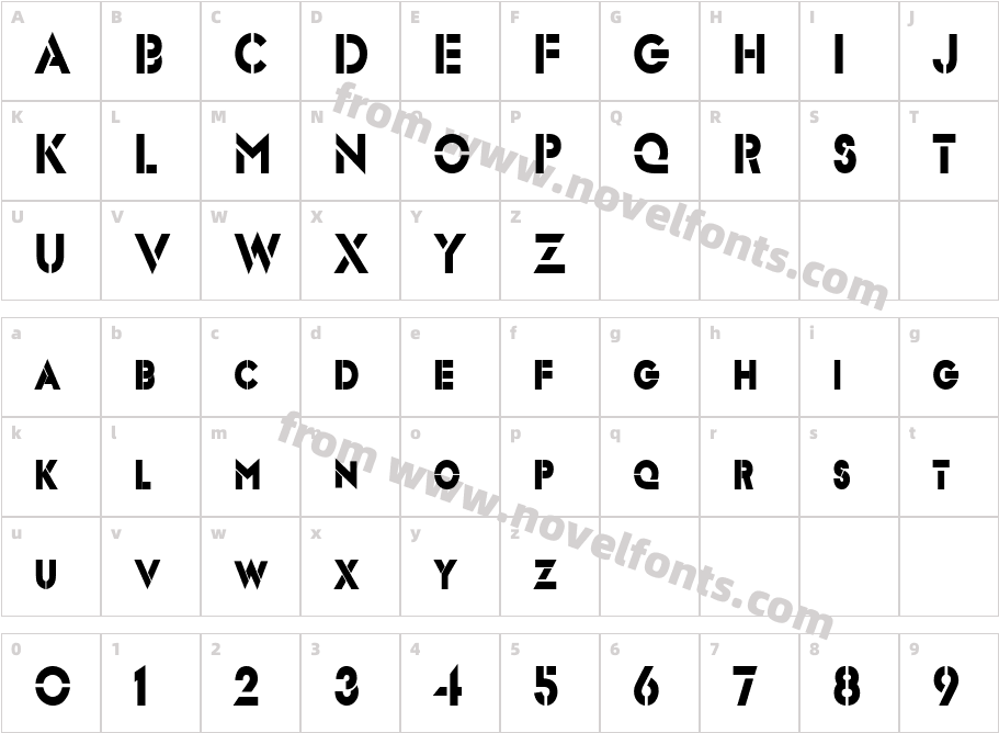 Templett S Condensed BoldCharacter Map