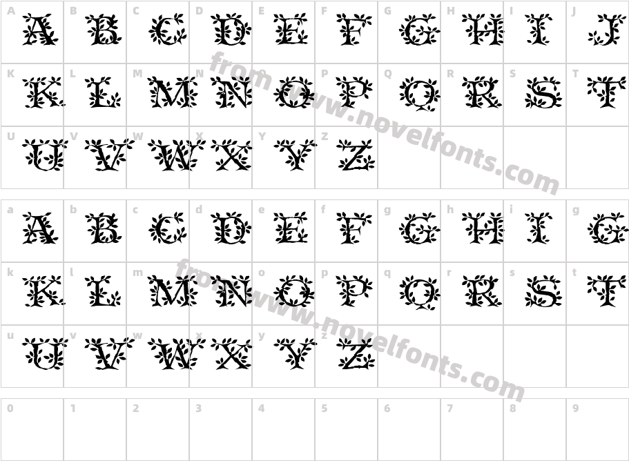 Tender RegularCharacter Map