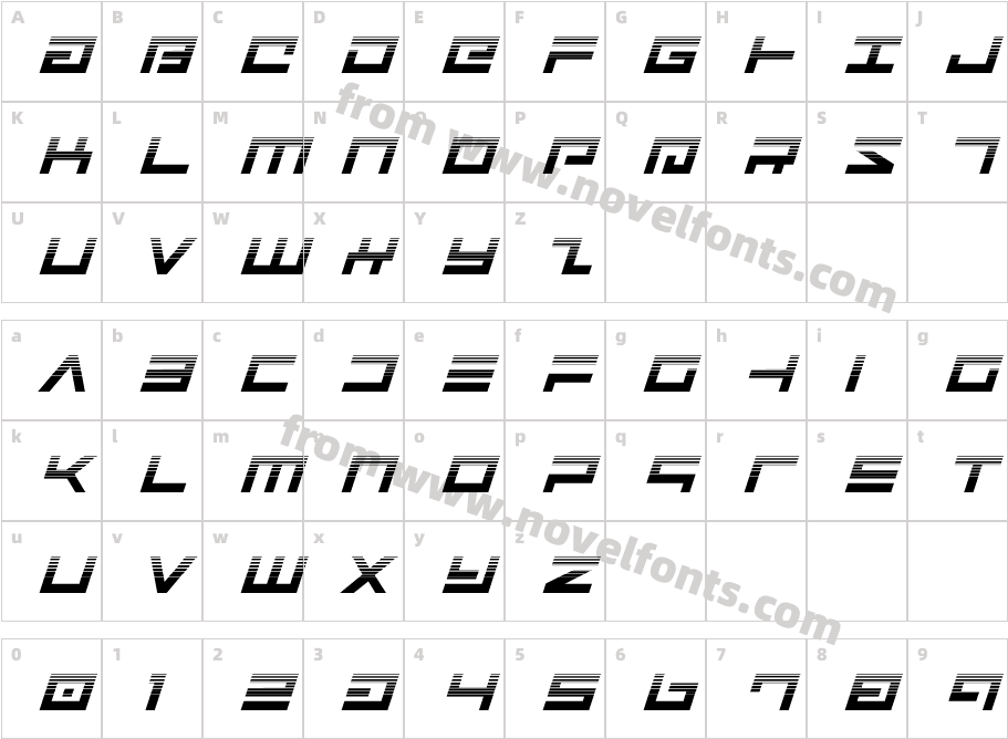 Avenger Haltone ItalicCharacter Map