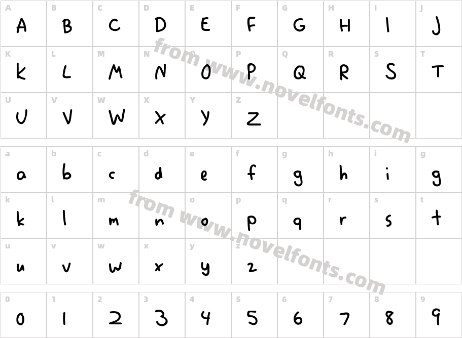 Tertiary WritingCharacter Map