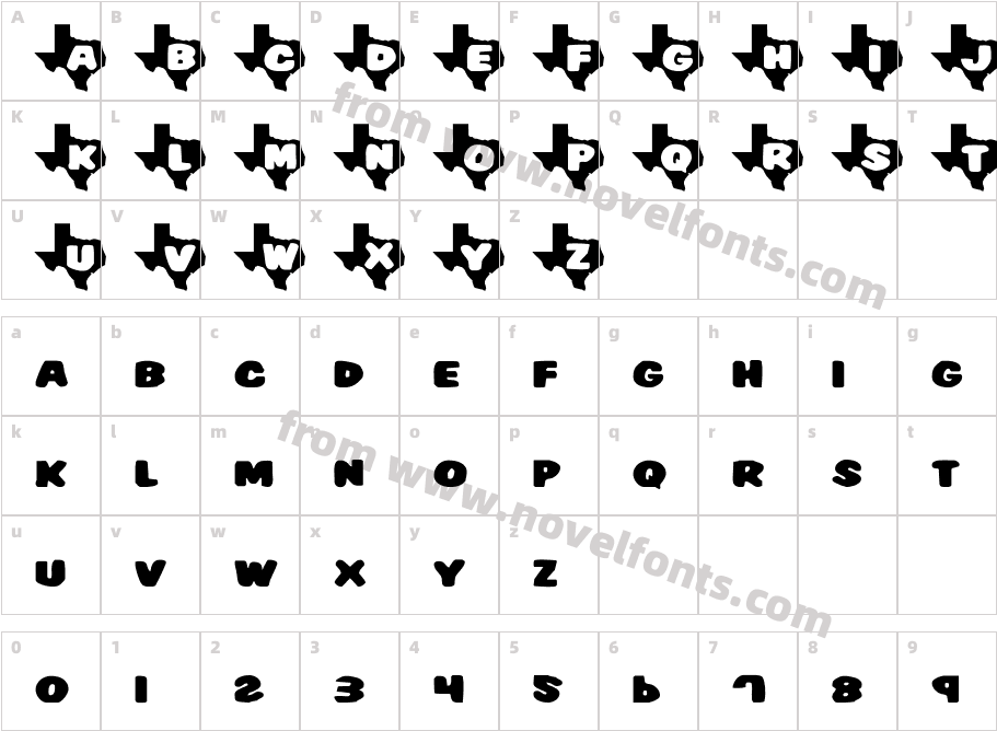 TexasCharacter Map