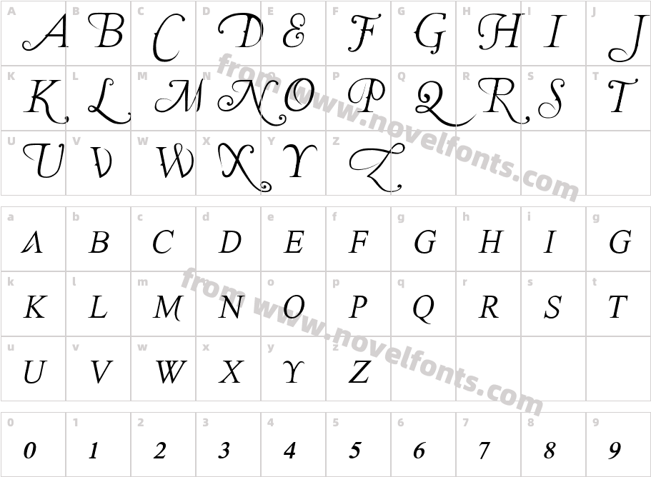 The Last Font I'm Wasting On You ItalicCharacter Map