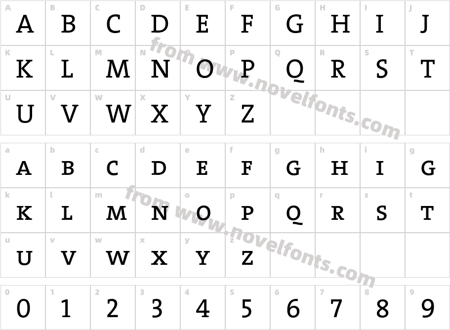 The Serif CapsCharacter Map