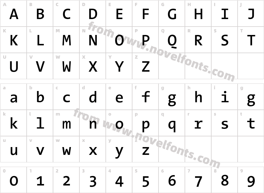 The Sans Mono SemiboldCharacter Map