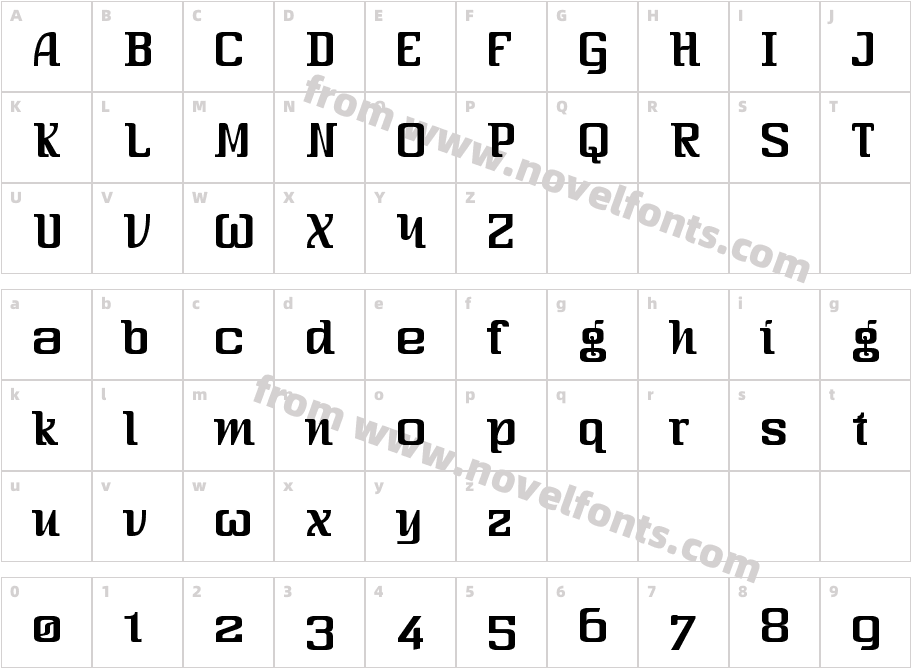 Three Sixty CondensedCharacter Map