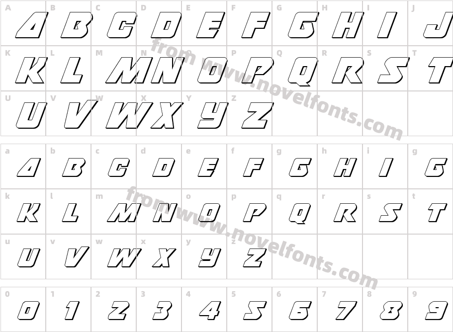 Thunderstrike 3DCharacter Map