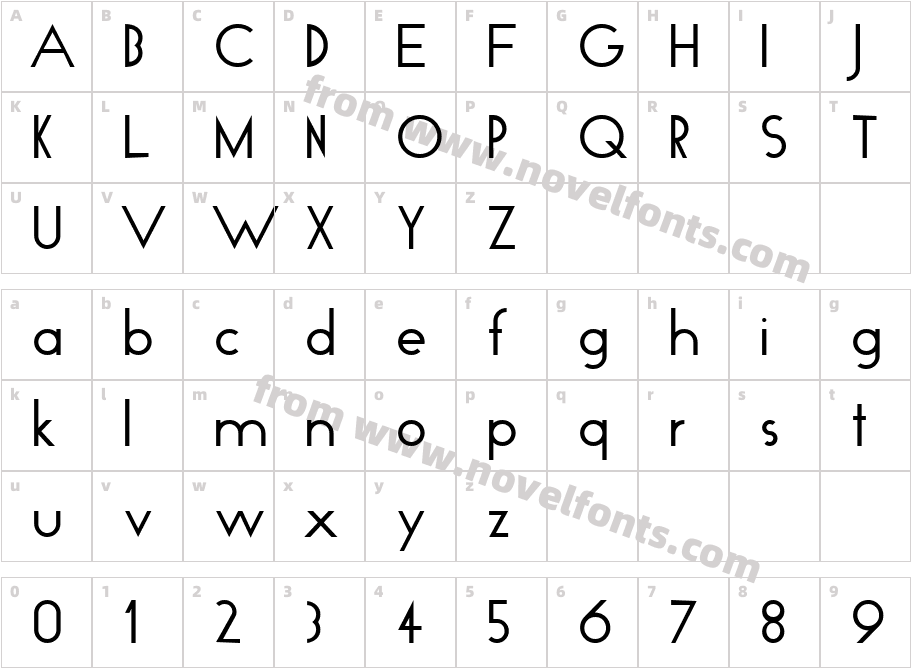 Ticker TapeCharacter Map