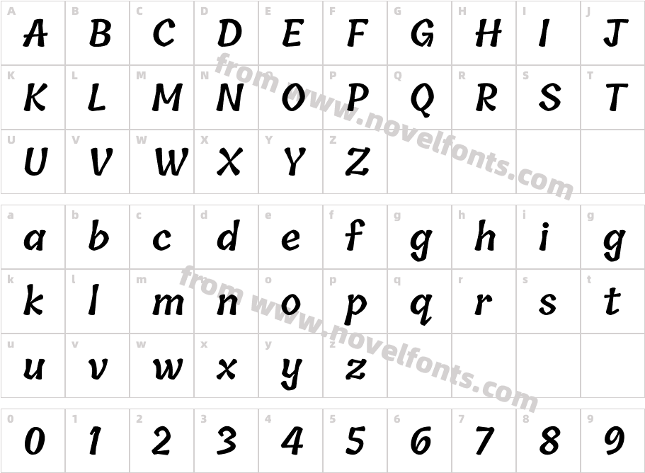 Tillana SemiBoldCharacter Map