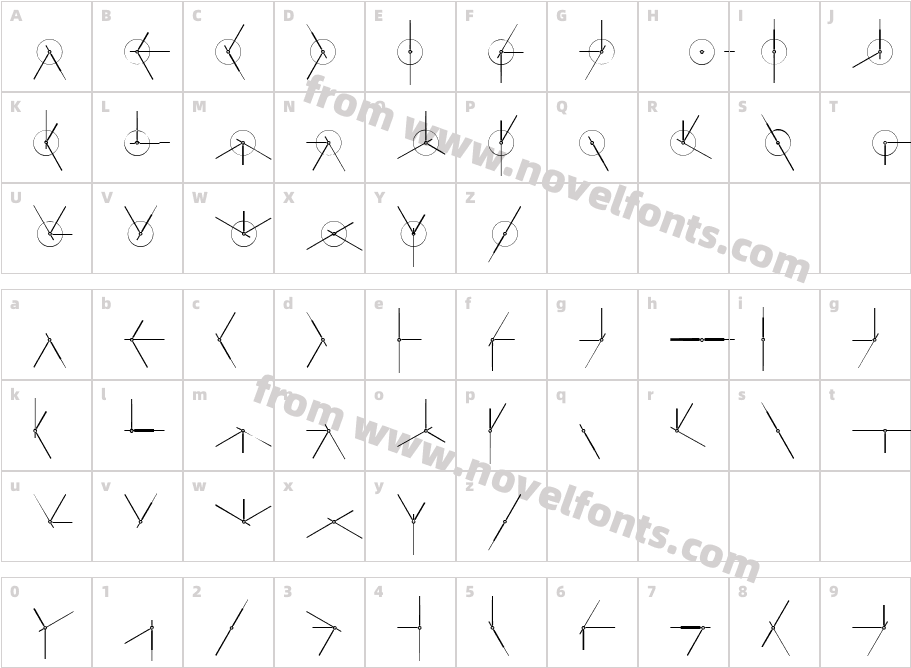 TimefaceCharacter Map