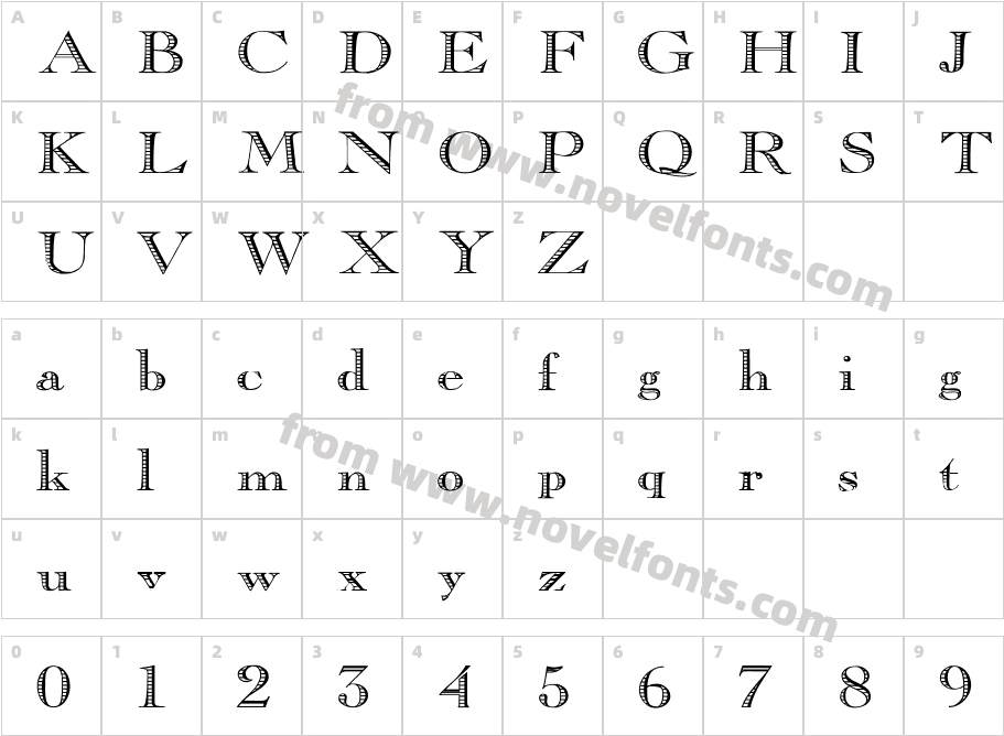 Times HeadlineCharacter Map