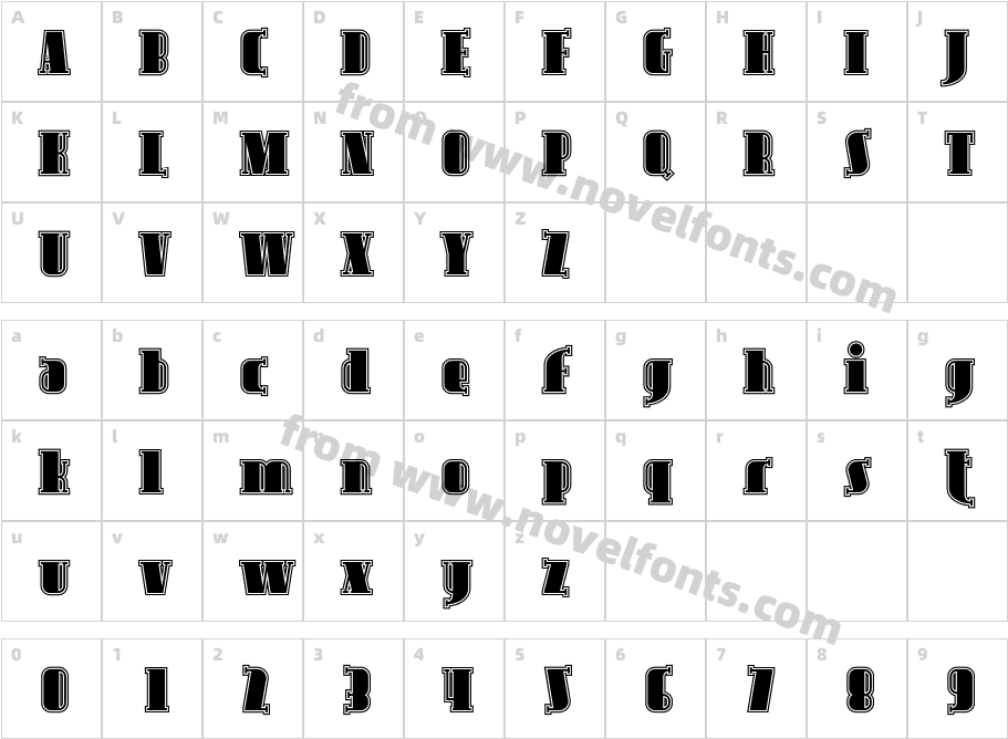 Avondale InlineCharacter Map