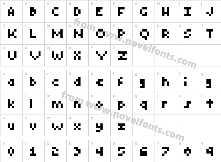 Tiny RegularCharacter Map