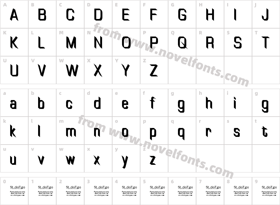 TinyPlate BoldCharacter Map