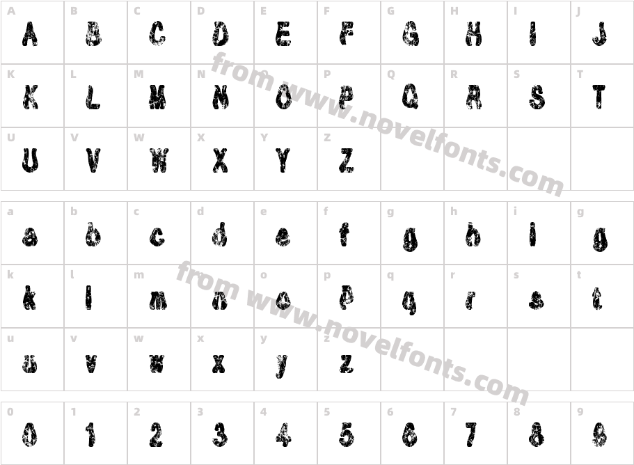 Tioem-Black-DistressedCharacter Map