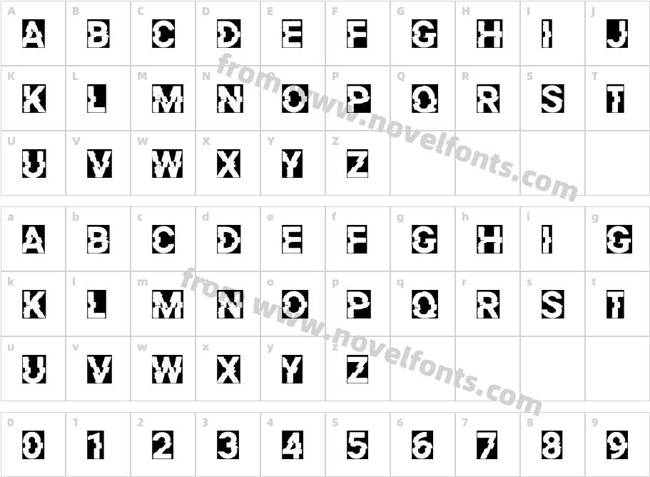 Titan DistortedCharacter Map