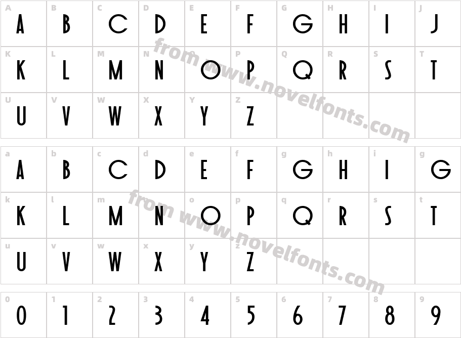 Toasted Vein BTN BoldCharacter Map