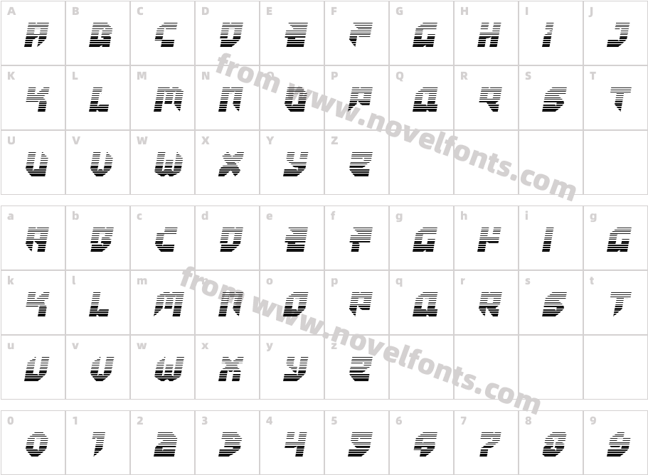 Tokyo Drifter GradientCharacter Map