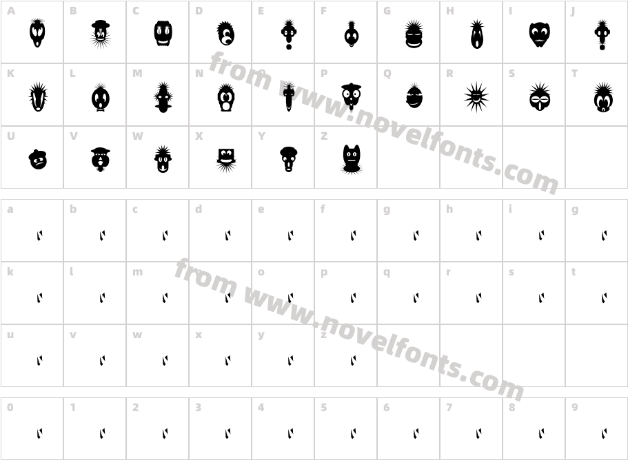 26FacesCharacter Map