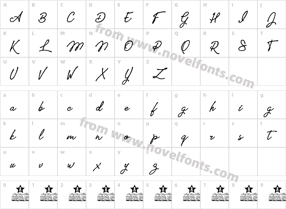 TomatoSoupPersonalUse-ItalicCharacter Map