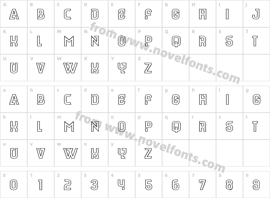 Tones RegularCharacter Map