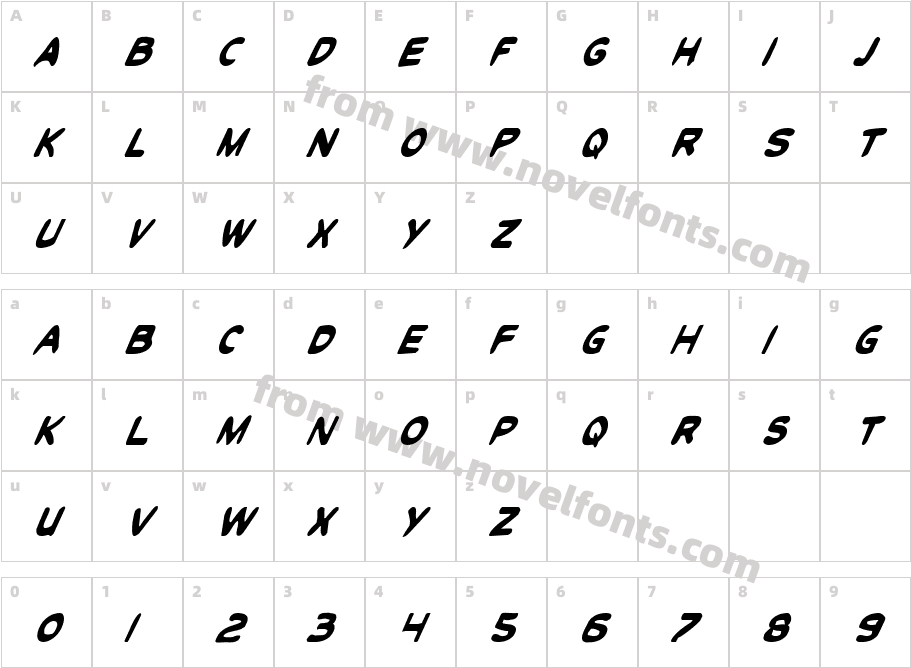 Toon Town Industrial Cond ItalCharacter Map