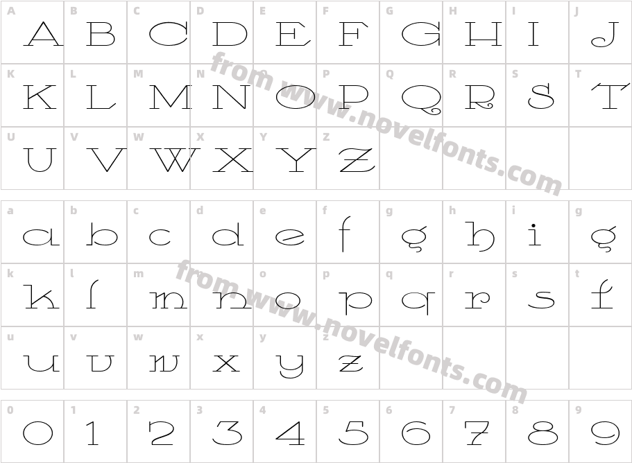 Toot Sweet BistroNF MediumCharacter Map