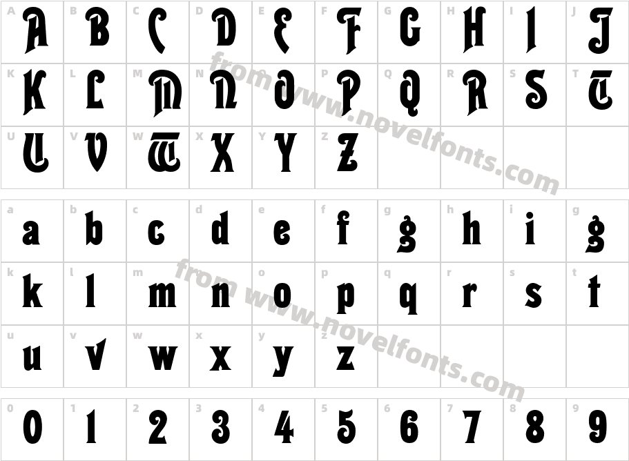 TopazCharacter Map