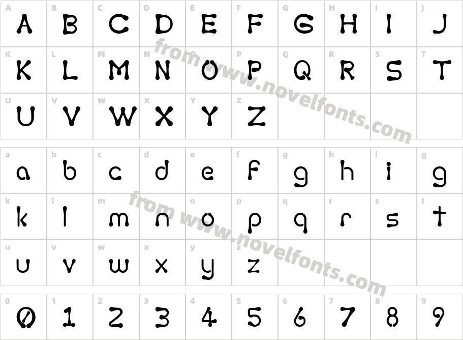 Torcing Away 2000Character Map