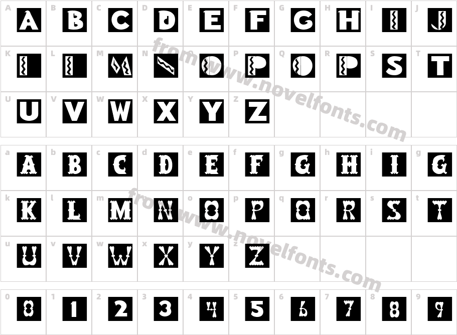 Toy Block RegularCharacter Map