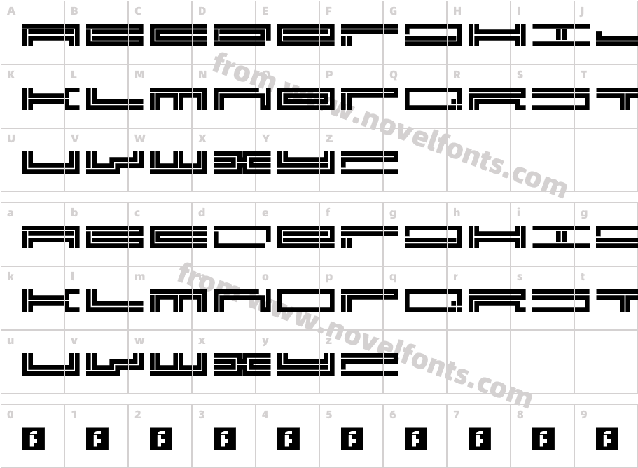 TrackManic RegularCharacter Map