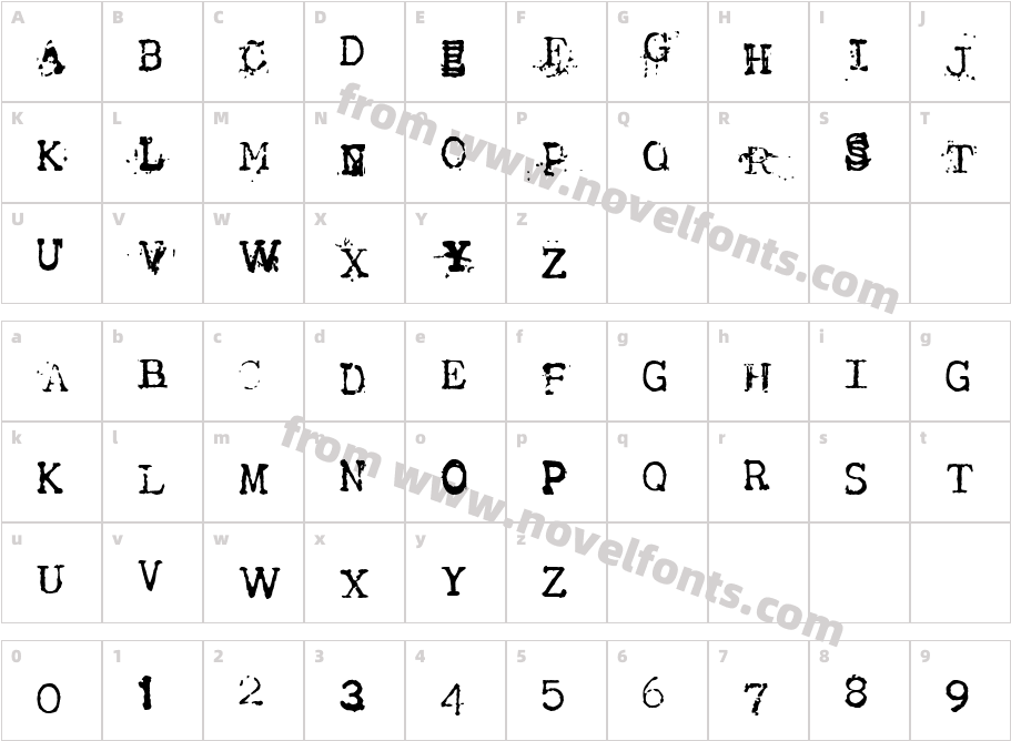 TractCharacter Map