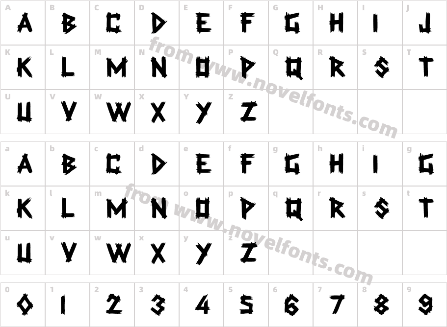 Trading Post BoldCharacter Map