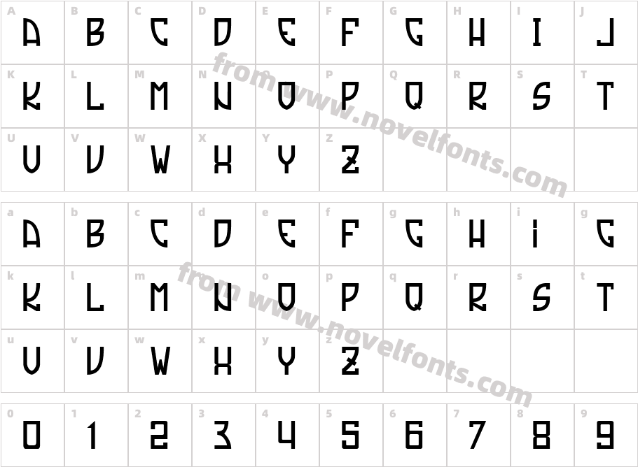 TradizioneCharacter Map