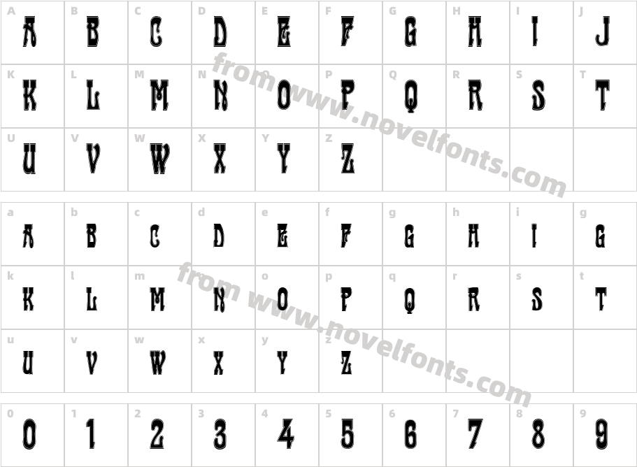 Traktir Modern ContourCharacter Map