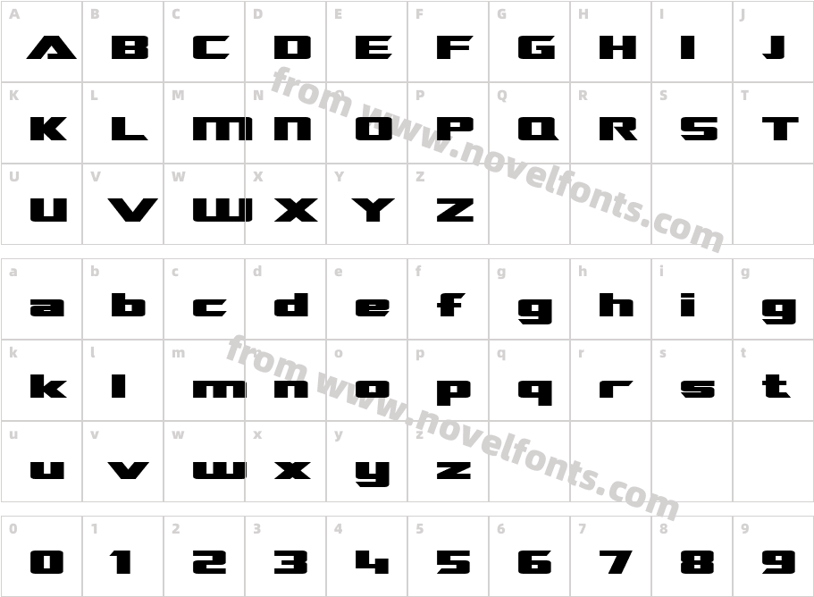 TransRobotics Extended BoldCharacter Map