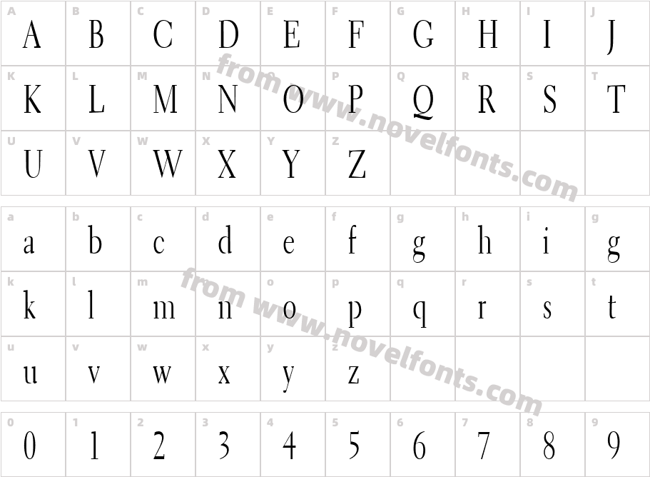 Transit 2 Condensed NormalCharacter Map