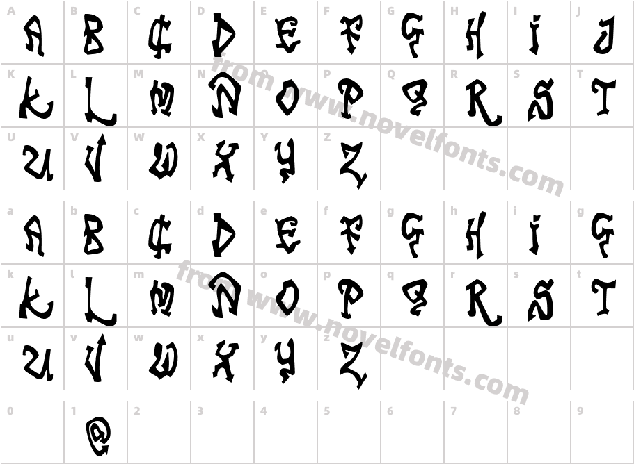 Tribal FunkCharacter Map