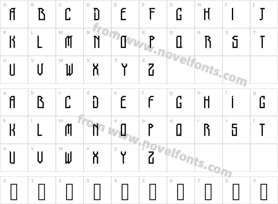 Tribo RegularCharacter Map