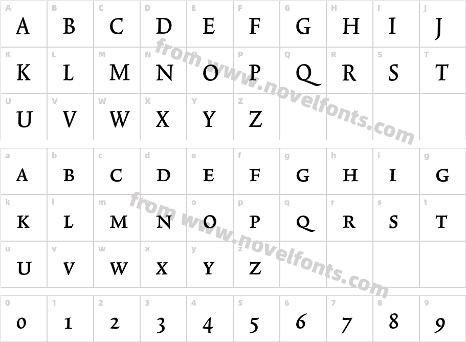 TriniteNo1-MediumCondensedExpCharacter Map