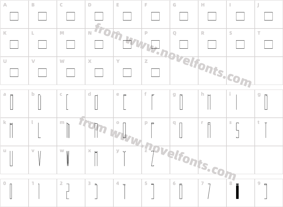 BABBIO-ALTOCharacter Map