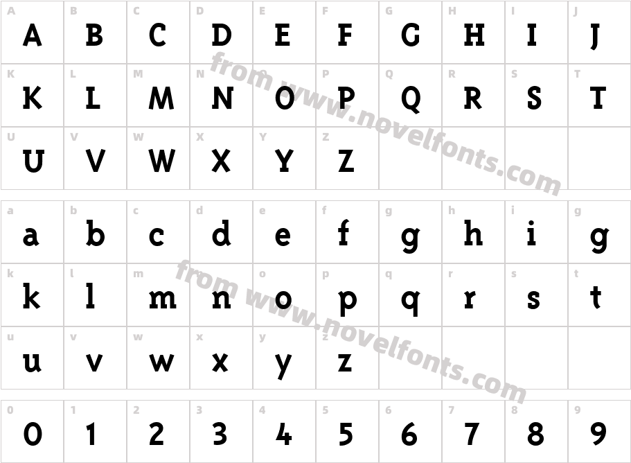 Triplex Serif Bold Lining BoldCharacter Map