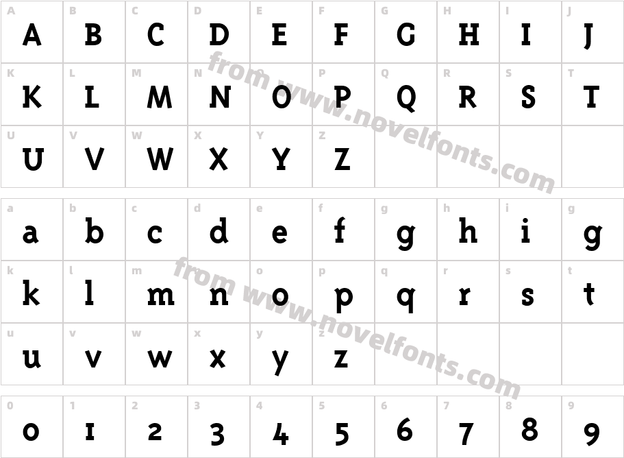 Triplex Serif Bold Oldstyle BoldCharacter Map