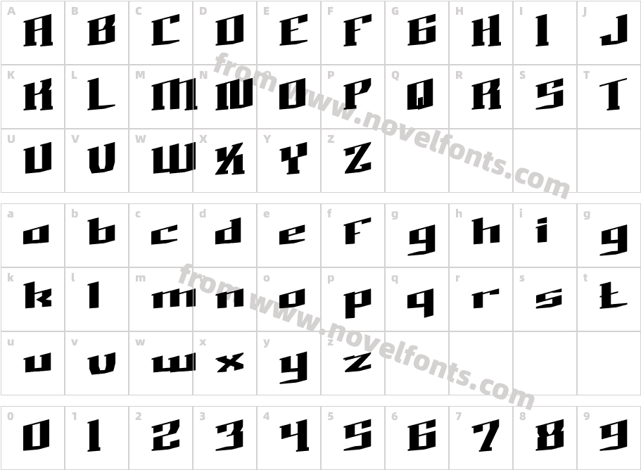 BAD BOYCharacter Map