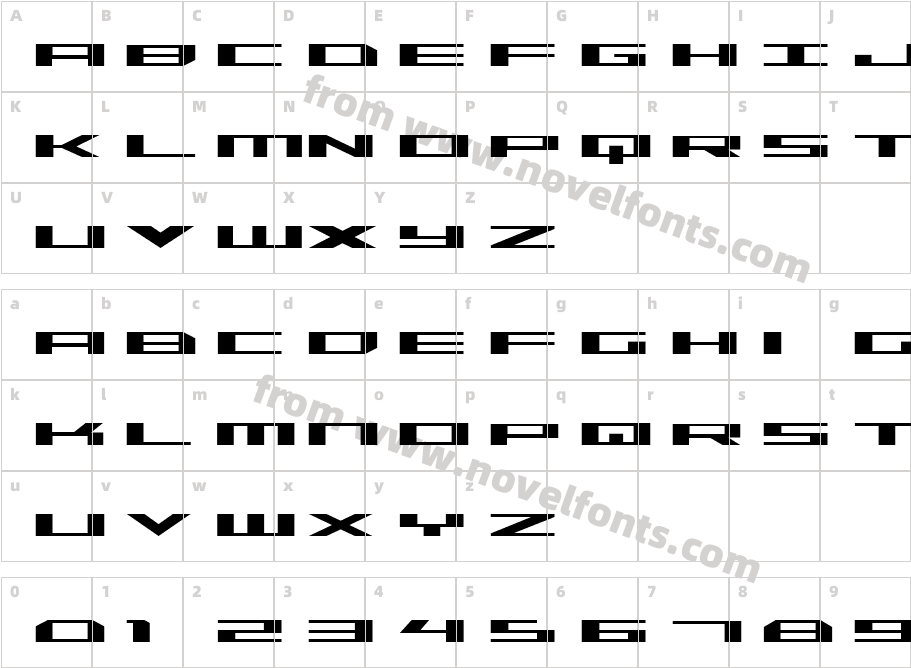 Trireme ExpandedCharacter Map