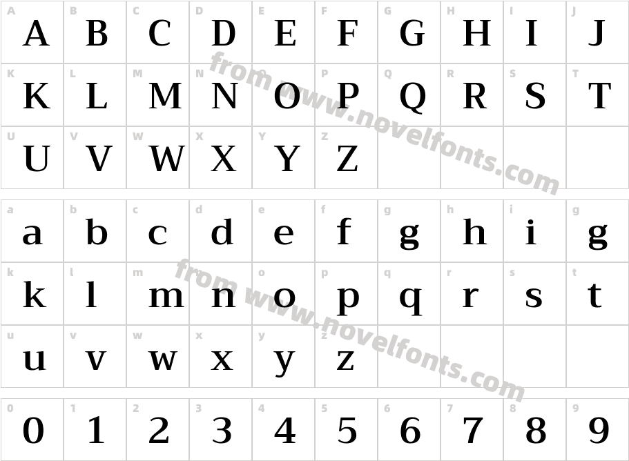 Trirong-SemiBoldCharacter Map