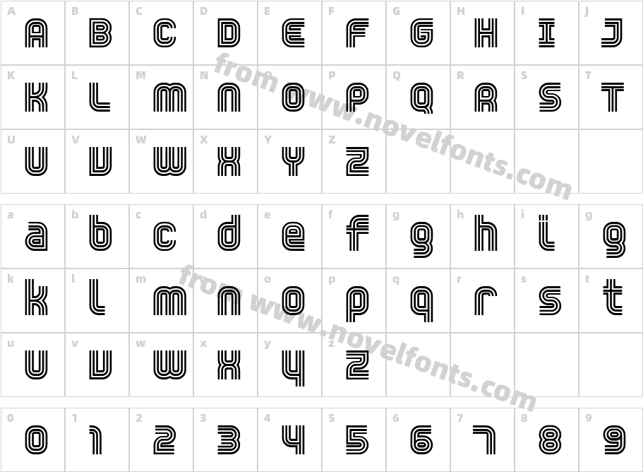 Trisect Demi BoldCharacter Map