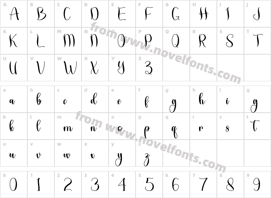 Tropical Leaves - Personal UseCharacter Map