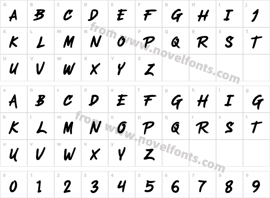 BALACKSIXCharacter Map